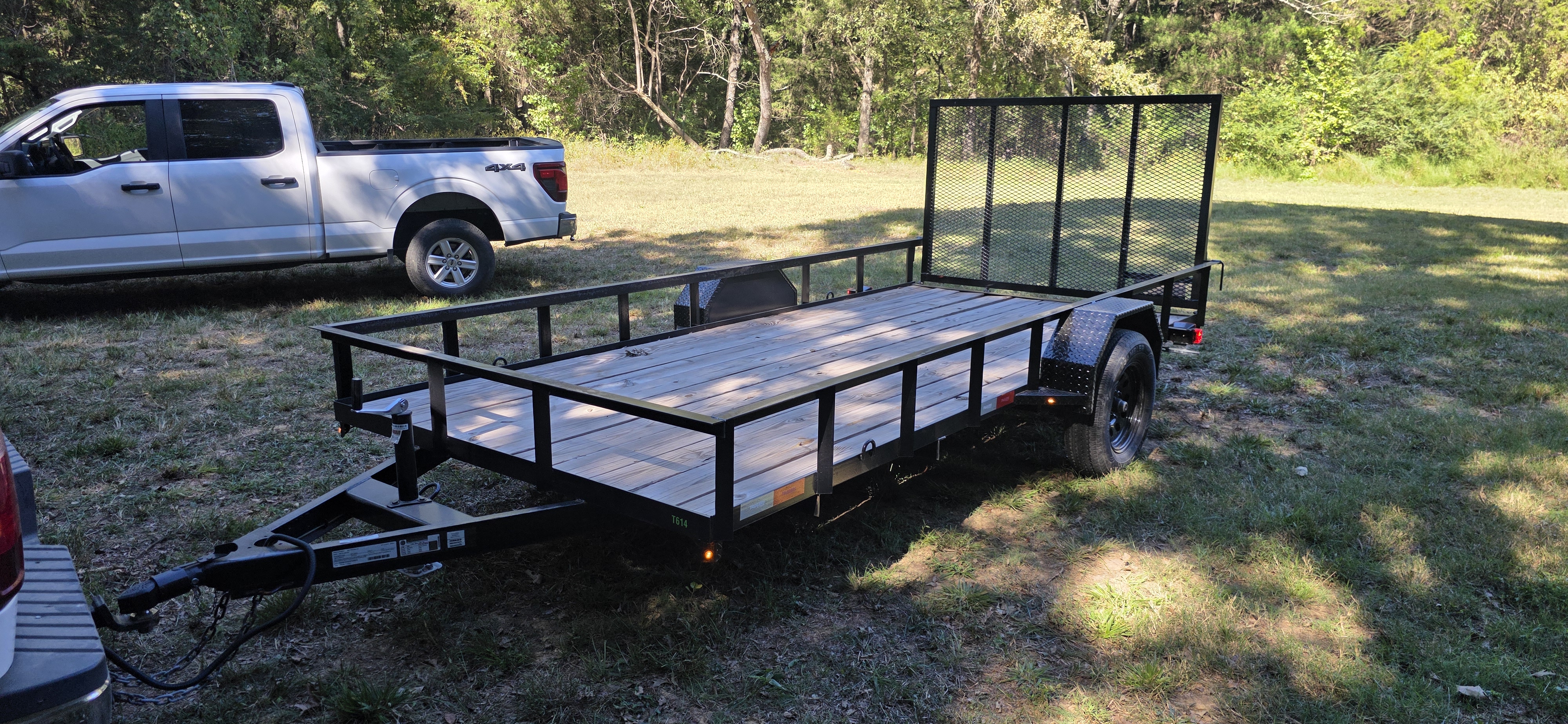 6x14 utility trailer with rear ramp gate for rent in Milan, TN